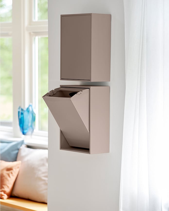 Contenedor de reciclaje de pared ReCollector, blanco