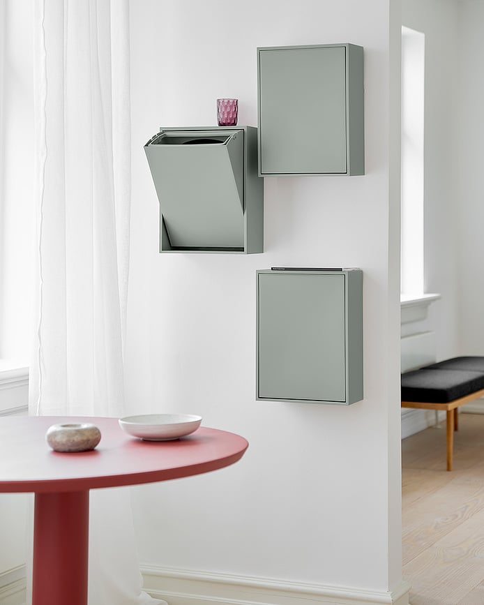 Contenedor de reciclaje de pared ReCollector, blanco