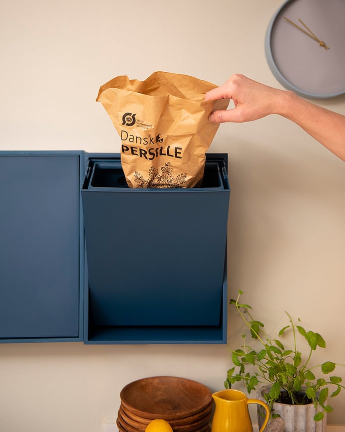 Contenedor de reciclaje de pared ReCollector, blanco