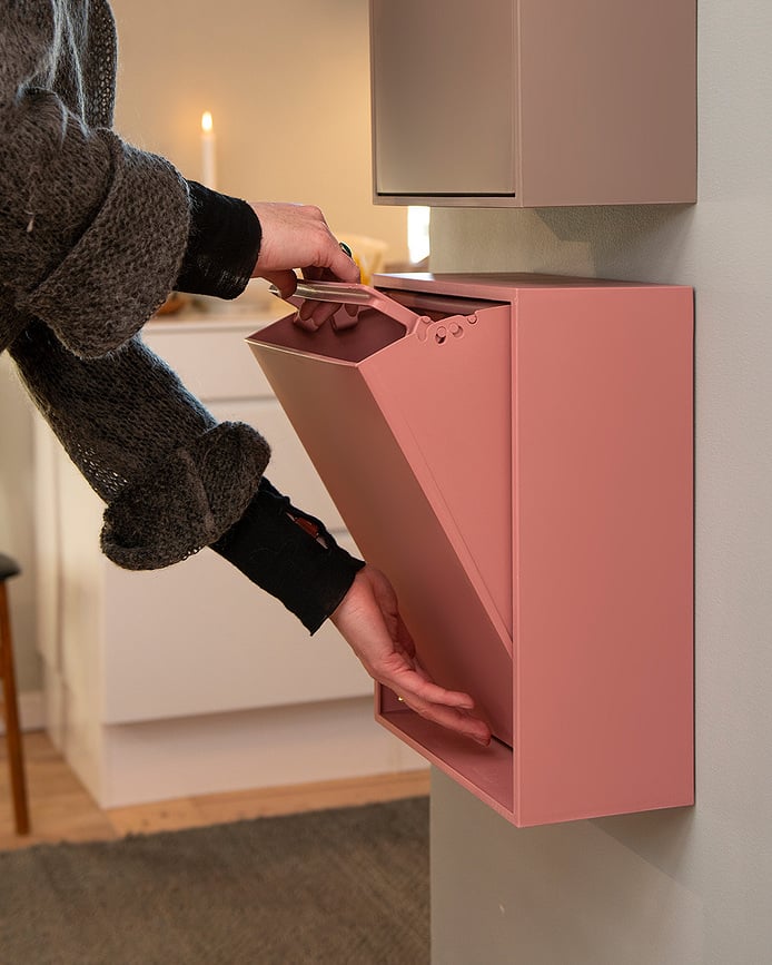 Contenedor de reciclaje de pared ReCollector, blanco