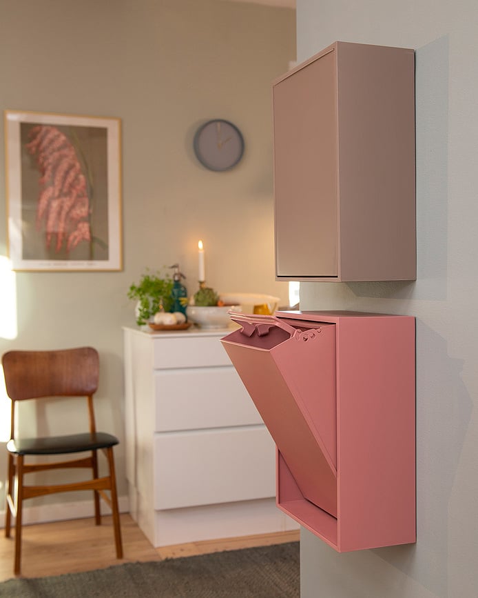 Contenedor de reciclaje de pared ReCollector, blanco