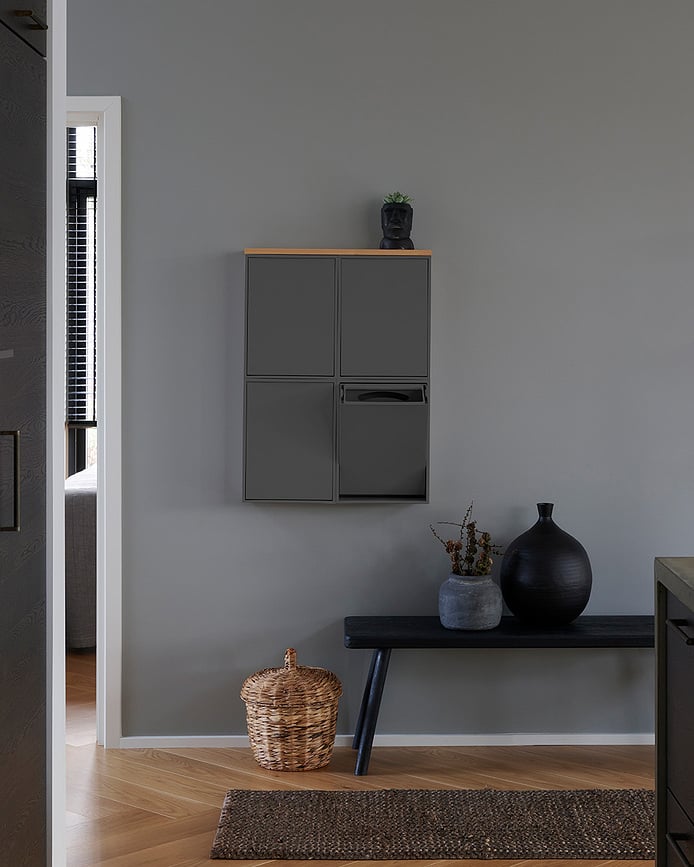 Contenedor de reciclaje de pared ReCollector, blanco