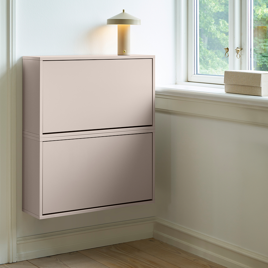Nástenná skrinka na topánky ReCollector Box úzka, šalviová