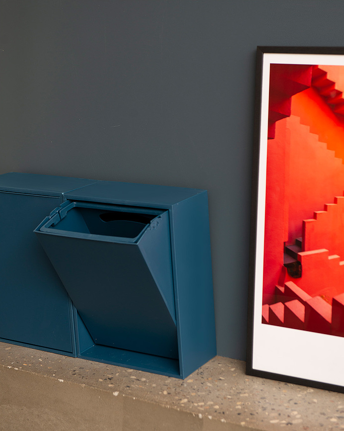 ReCollector Recycling Box Κάδος, ανακύκλωσης, τοίχου, μπλε σκούρο