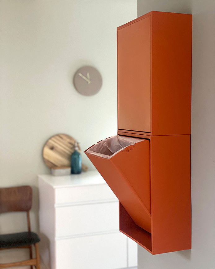 ReCollector Recycling Box Stenski koš za smeti, rjav