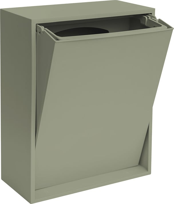 ReCollector Recycling Box, wandmontiert, olivgrün