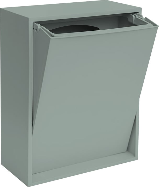 ReCollector Recycling Box, wandmontiert, salbeigrün