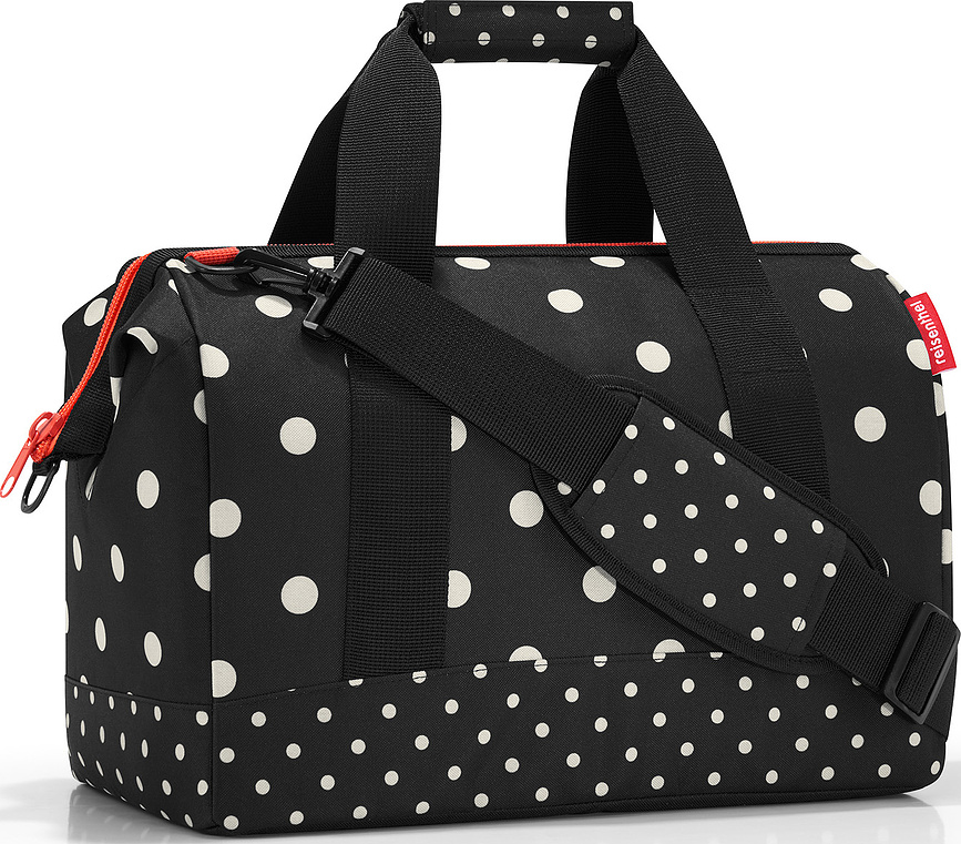 Allrounder Bag M dots black and red