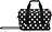 Allrounder Trolley Tasche weißgetupft auf Rollen