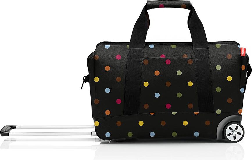 Allrounder Trolley Τσάντα τρόλεϊ, μαύρη, με πολύχρωμες βούλες