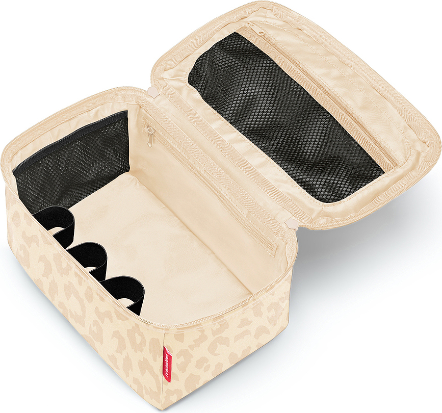Beautycase a pois beige riciclato
