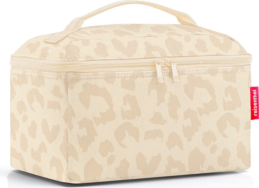 Beautycase a pois beige riciclato