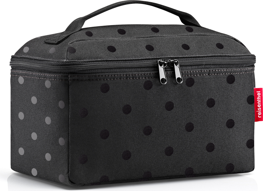 Beautycase Kosmetiktasche, schwarz gepunktet