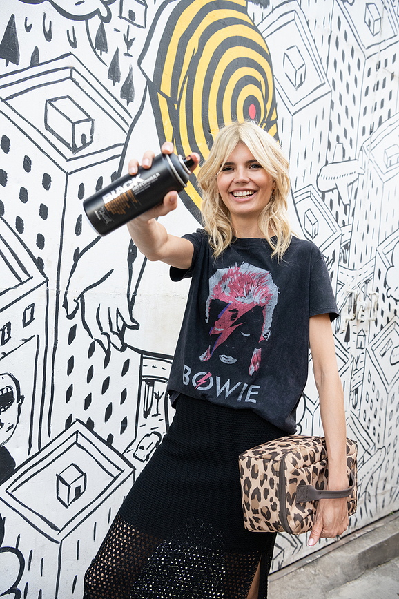 Beauty Case à pois blancs