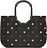 Bolsa Loopshopper, de lunares, negra, talla L