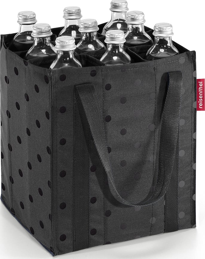 Bolsa Porta Botellas Reisenthel, negra, de lunares