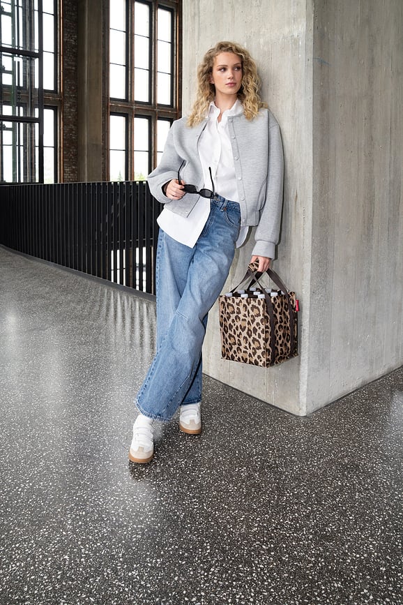 Bolsa Porta Botellas Reisenthel, negra, de lunares