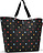 Bolsa Shopper de lunares de colores, talla XL, negra