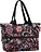 Bolsa Shopper E1, estampado Paisley, negra