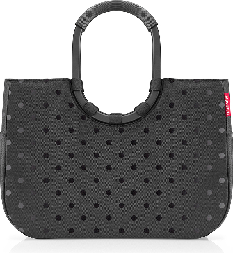 Bolsa Shopper Loopshopper L, de lunares, negra