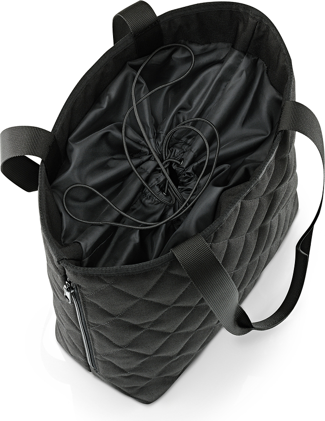 Bolso Shopper acolchado Classic, talla M, negro