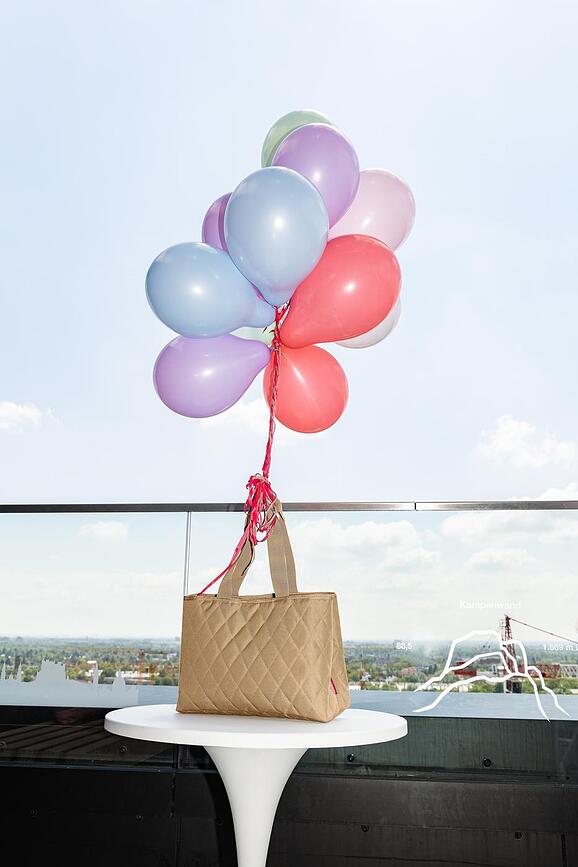 Bolsa Shopper acolchada Classic, Talla L, azul marino