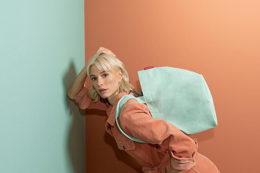 Bolso Shopper Flora M, azul