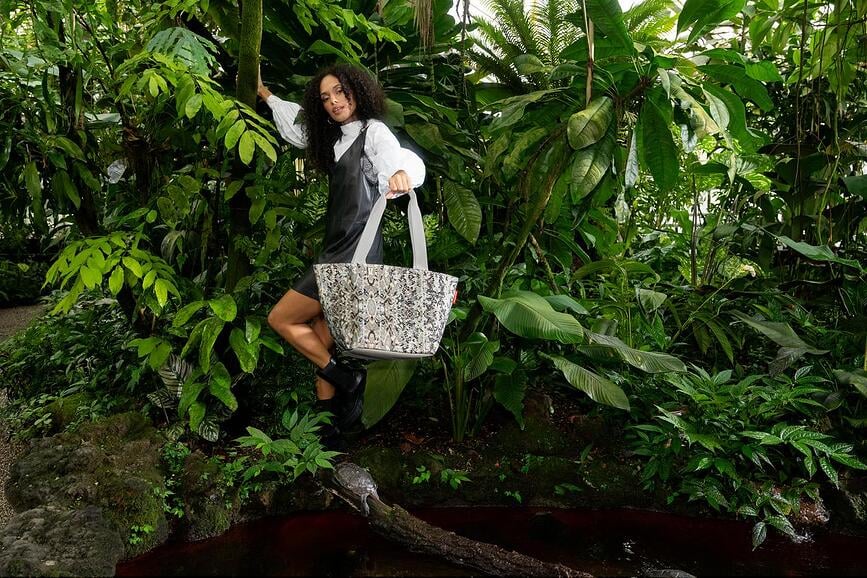 Bolso Shopper Flora M, azul