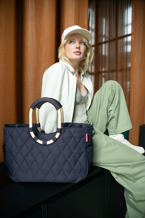 Borsa Loopshopper M trapuntata, oliva