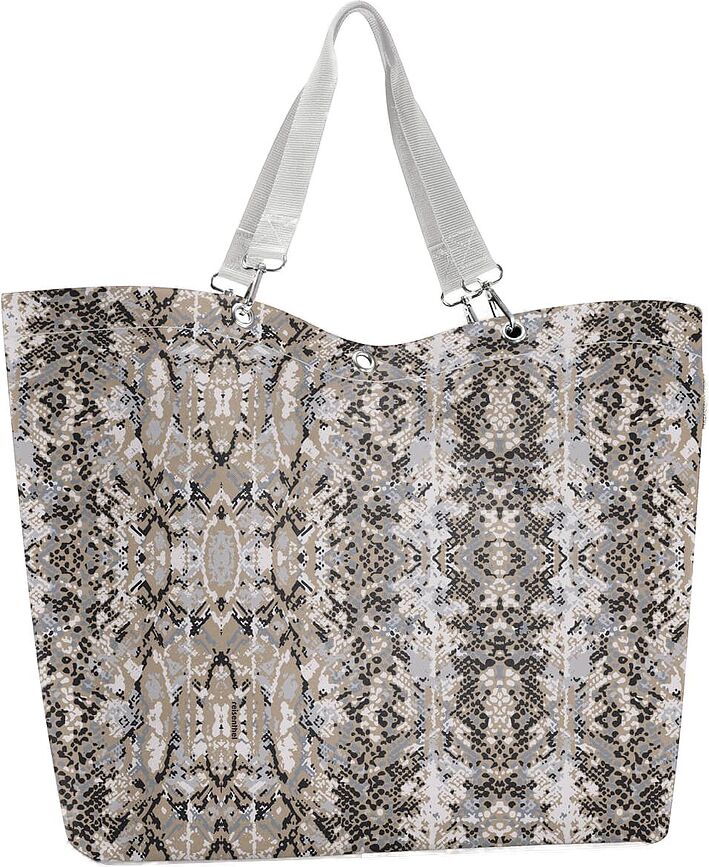 Borsa Shopper XL grigia-marrone