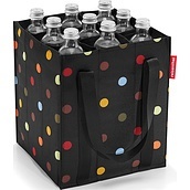 Bottlebag Flaschenbeutel mit bunten Punkten schwarz