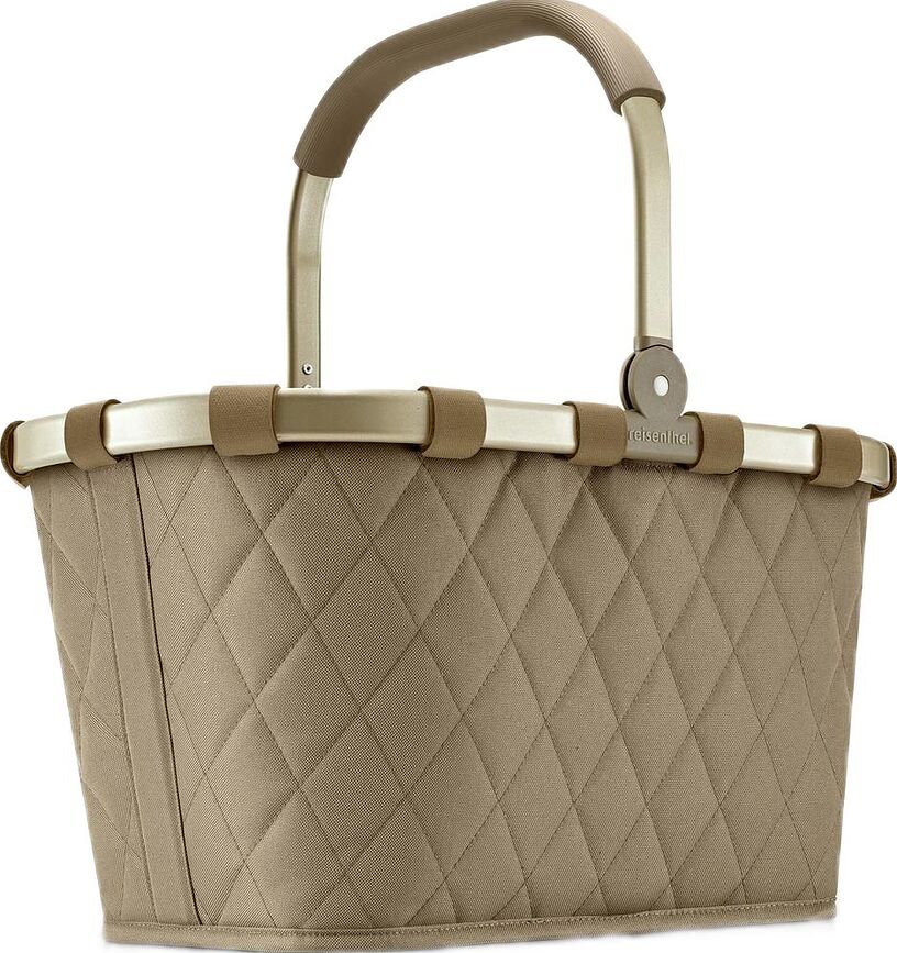 Carrybag Basket, quilted dark beige