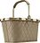 Carrybag Förvaringskorg, mörkbeige, quiltad