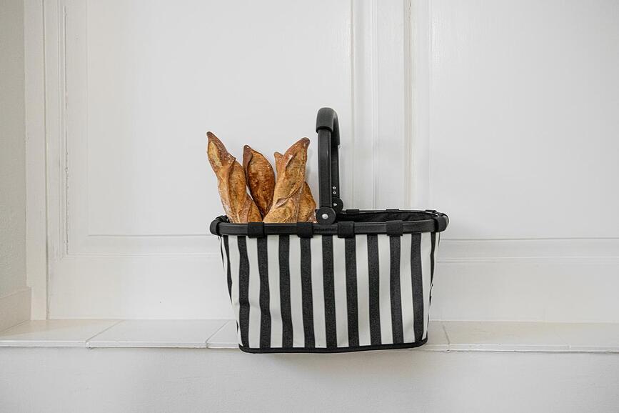 Carrybag indkøbskurv, plettet beige, genanvendt