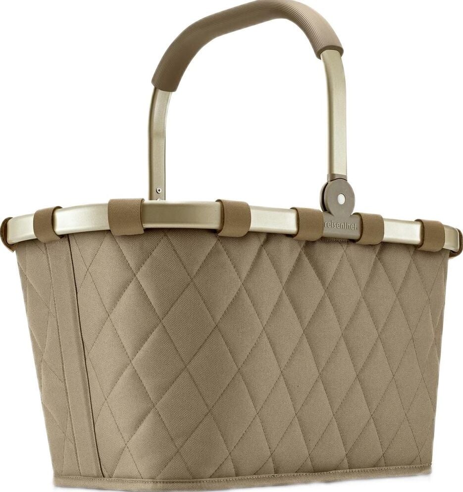 Carrybag Korb, gesteppt, dunkelbeige