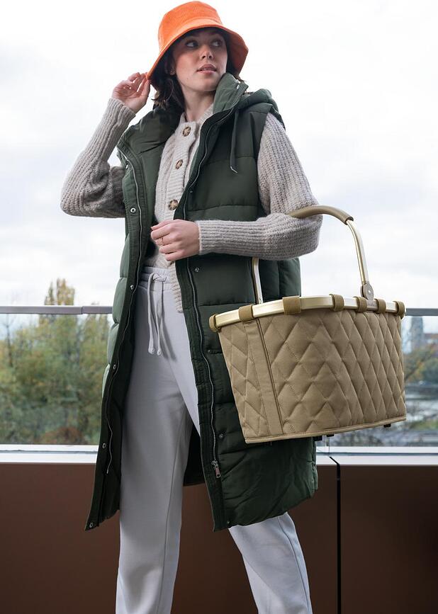 Carrybag Panier matelassé, beige