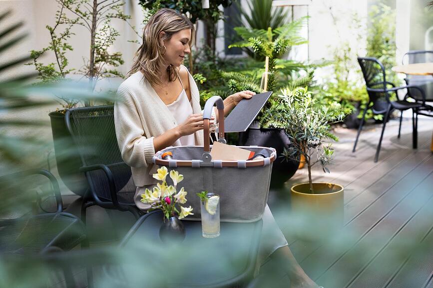 Carrybag Panier, à pois