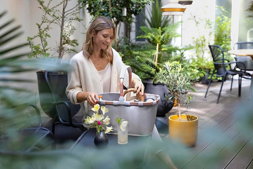 Carrybag Panier, à pois