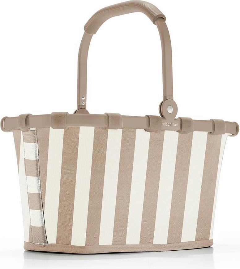 Carrybag XS shoppingkorg, randig brun-vit, återvunnen