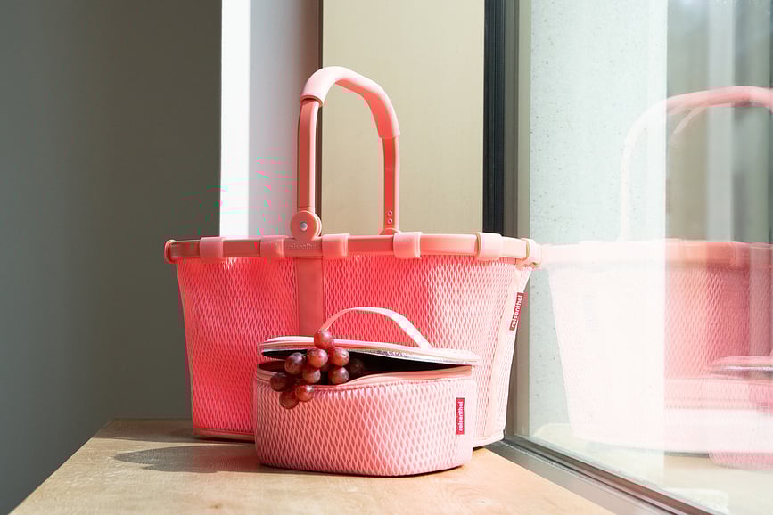 Cesta Carrybag Frame Mesh, amarillo limón