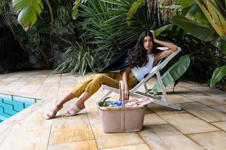 Cesta Carrybag Frame, estampado de leopardo