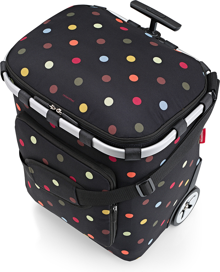 Cesta con Ruedas Carrycruiser Plus, estampado de lunares de colores