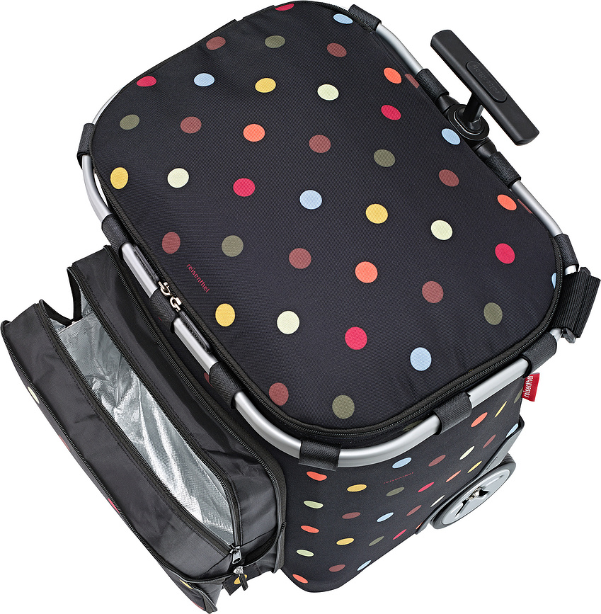 Cesta con Ruedas Carrycruiser Plus, estampado de lunares de colores