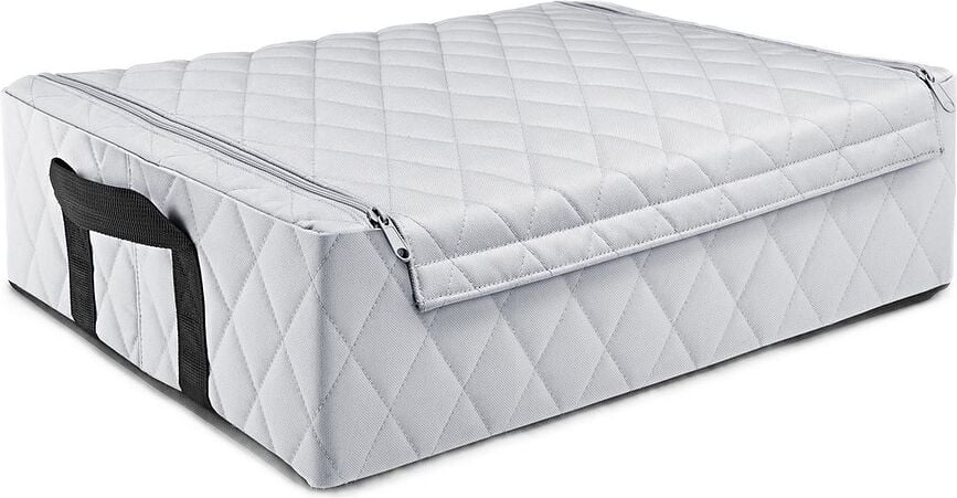 Contenitore multiuso Storagebox Low grigio chiaro trapuntato