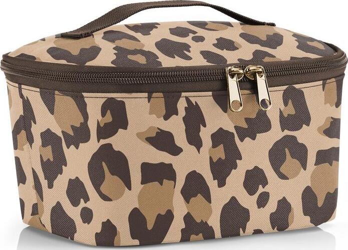 Coolerbag Pocket Kühltasche S, braun, Leopardenmuster