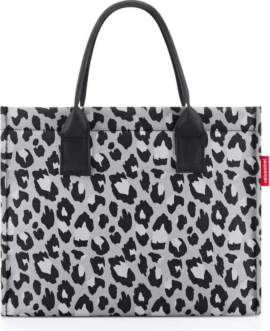 Daily Shopper Tasche, grau, Leopardenmuster
