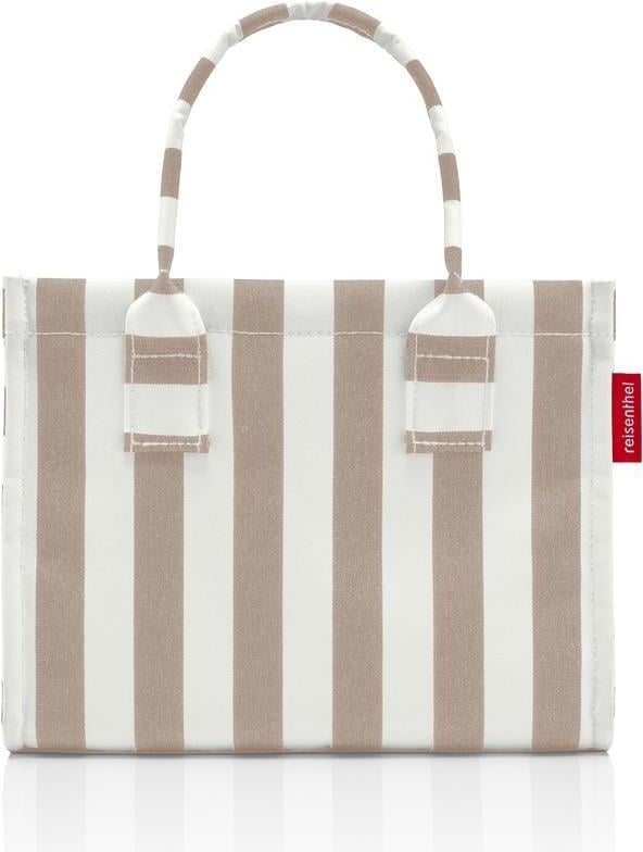 Daily Shopper XS Tasche gestreift, braun-weiß, aus recyceltem Material