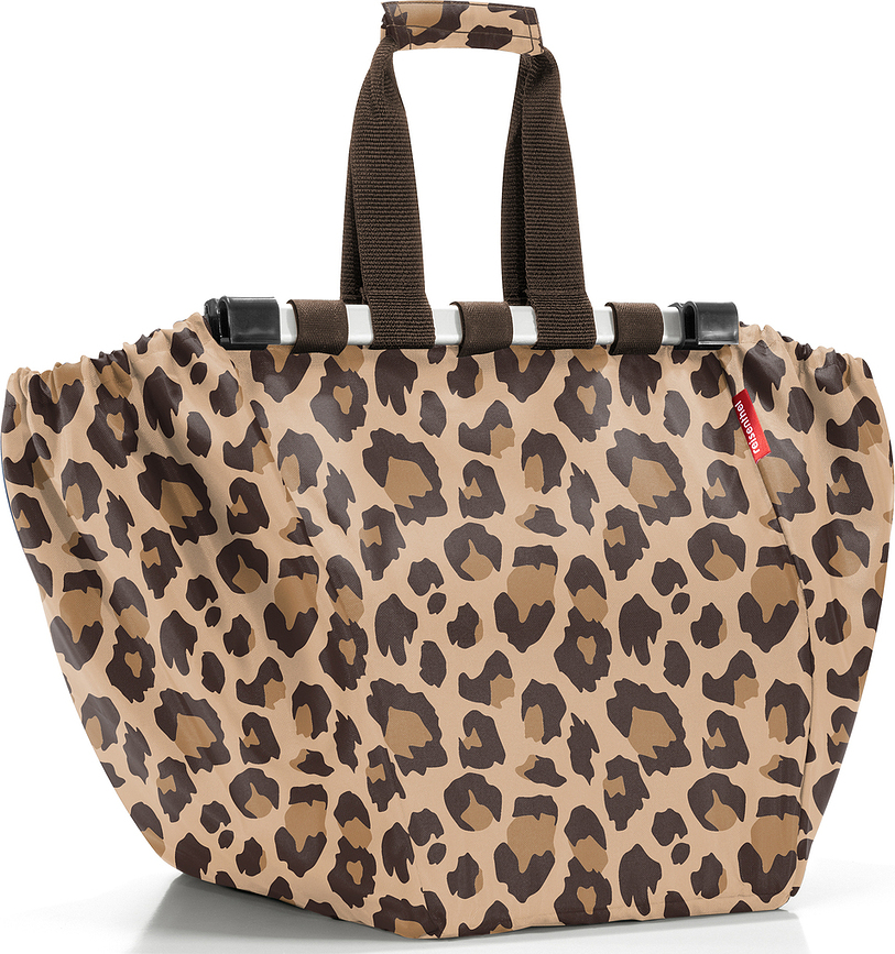Easyshoppingbag Τσάντα, καφέ με σχέδιο λεοπάρδαλης