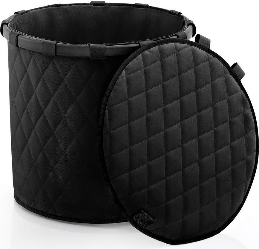 Homebasket Couvercle pour panier, gris clair, matelassé