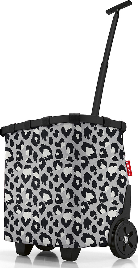 Košík na kolečkách Carrycruiser s leopardím vzorem šedý